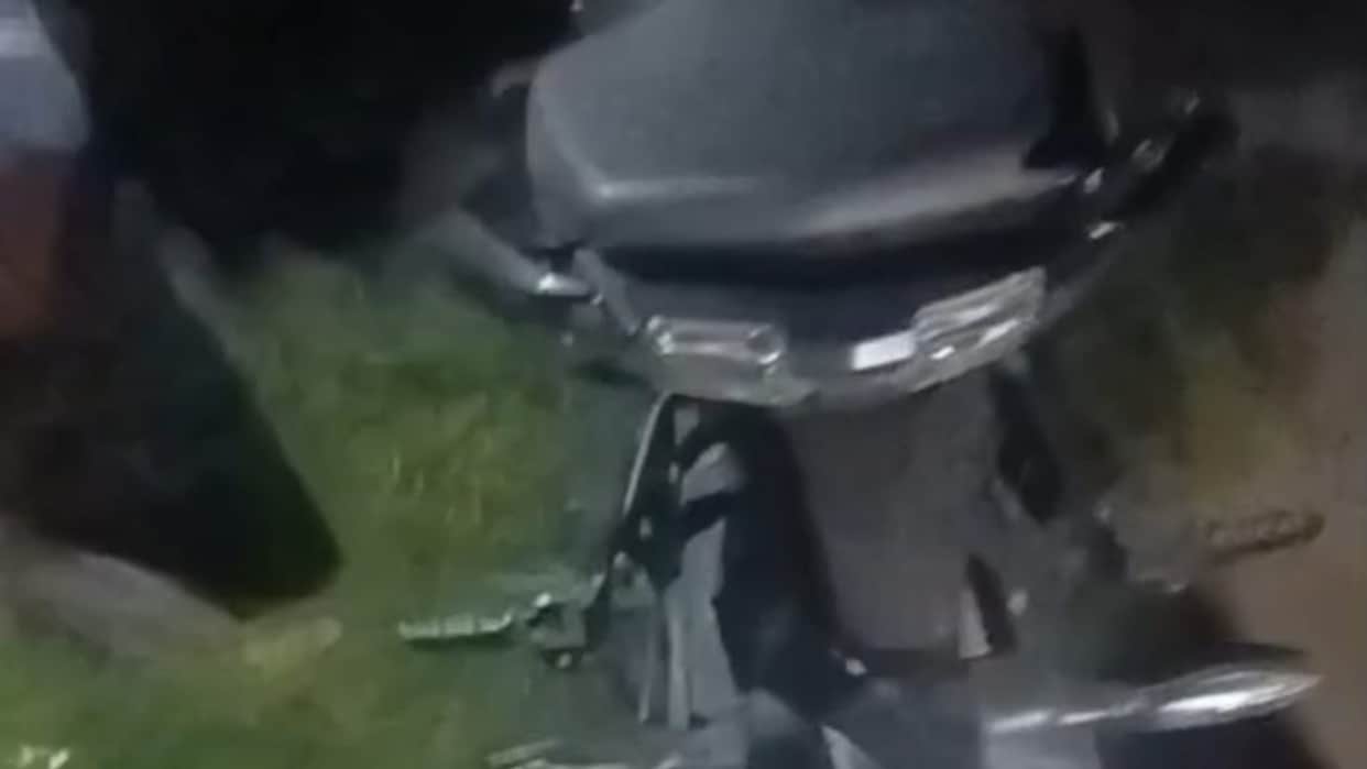 Villagers raised an alarm after seeing a bike parked in the village at midnight in Lakhimpur Kheri