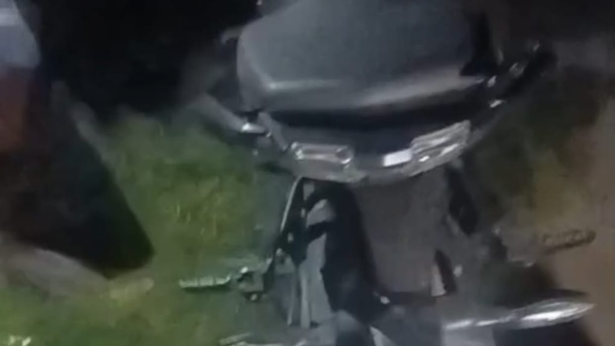 Villagers raised an alarm after seeing a bike parked in the village at midnight in Lakhimpur Kheri