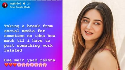 actress maahi vij shared post about her social media break on instagram story