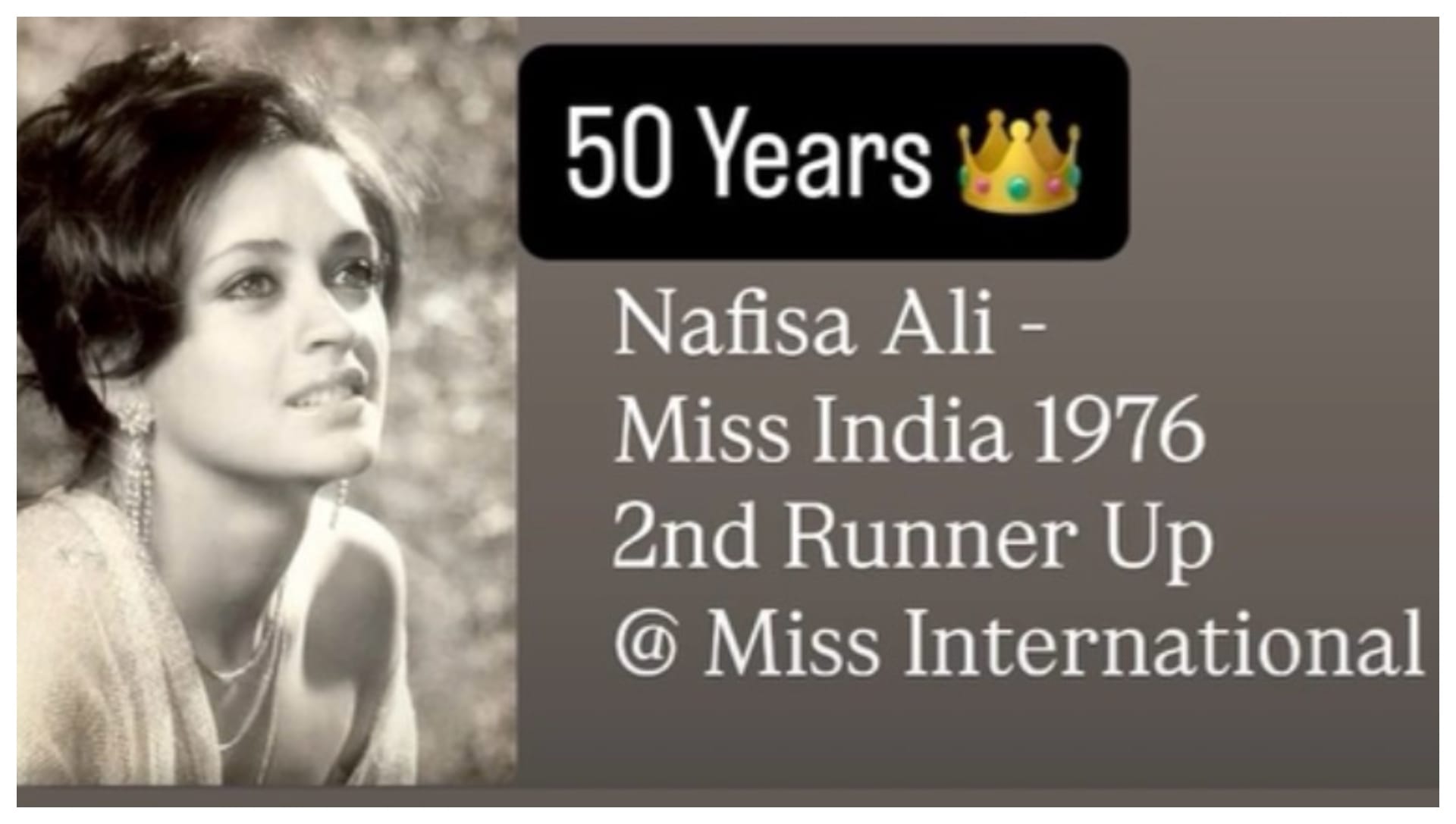 Nafisa Ali marks 50 years since winning Miss India crown share special photos