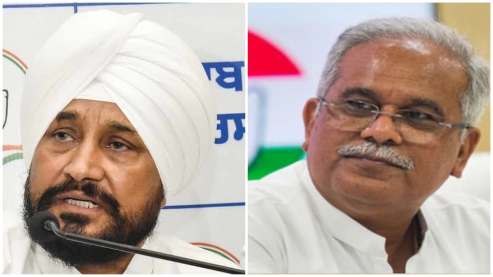 Dispute in Punjab Congress Channi kept his distance from Baghel meeting
