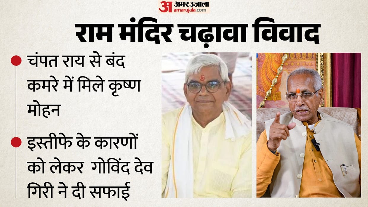 Ayodhya: Krishna Mohan takes over temple management, Govind Dev says Champat himself submitted his resignation