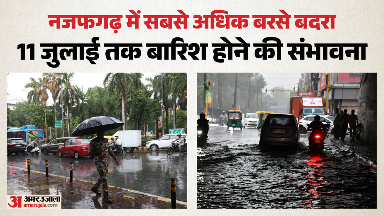Delhi Weather Forecast Temperature drops in Delhi due to heavy rain