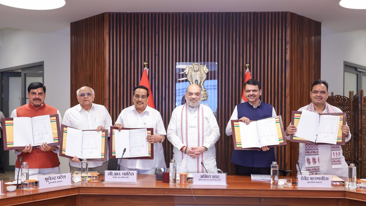 mp gujarat rajasthan maharashtra Resolve Decades-Old Narmada Project Dispute in Presence of Amit Shah