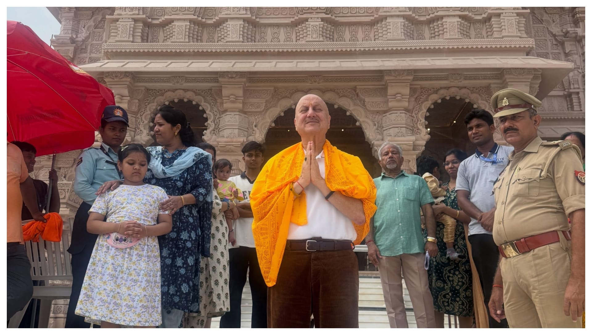 anupam kher visit ayodhya seek blessing of Lord Ram to start new film Shri Ram Bhoomi shooting