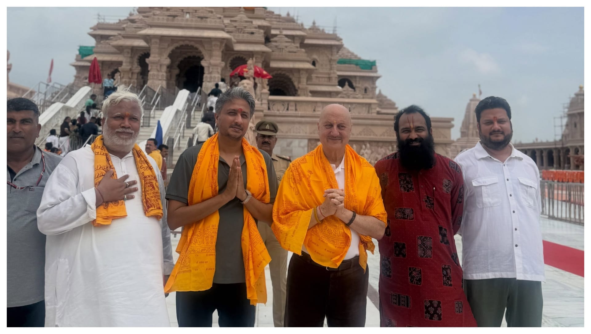 anupam kher visit ayodhya seek blessing of Lord Ram to start new film Shri Ram Bhoomi shooting