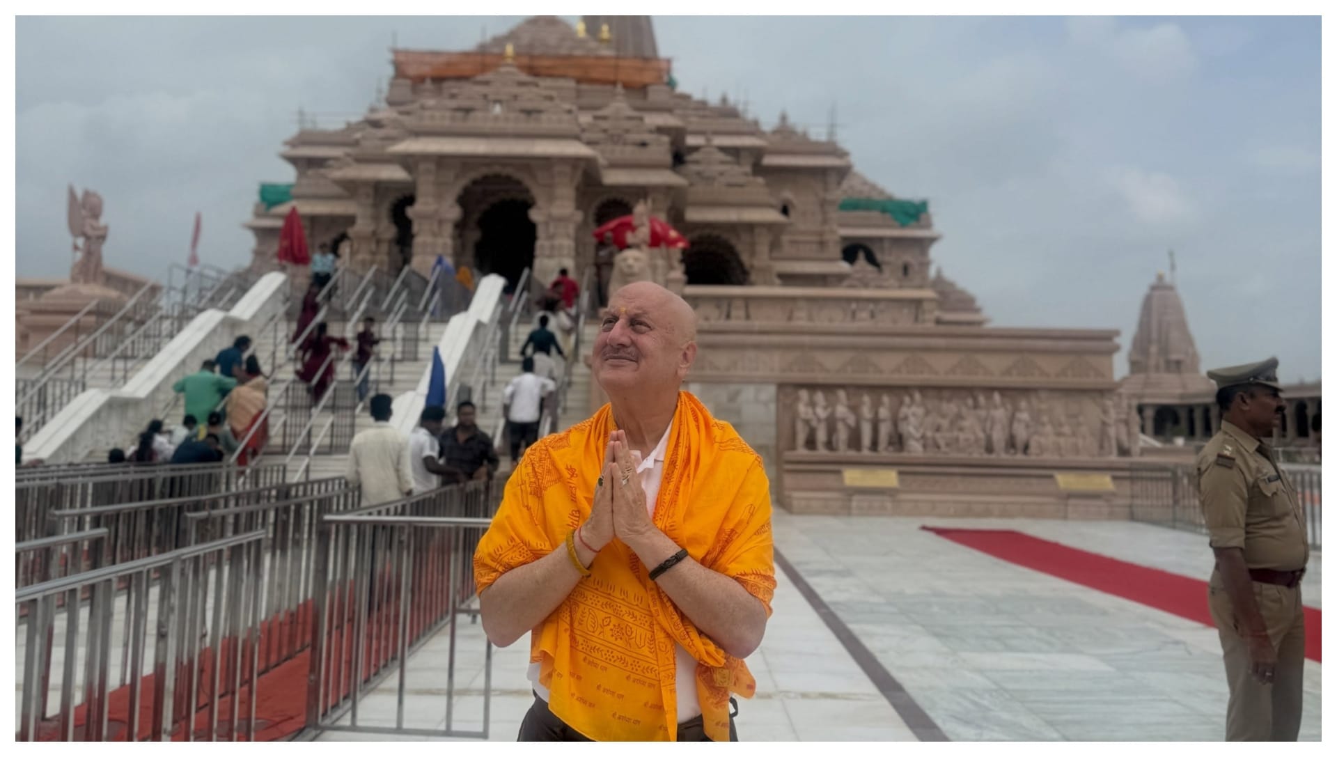 anupam kher visit ayodhya seek blessing of Lord Ram to start new film Shri Ram Bhoomi shooting