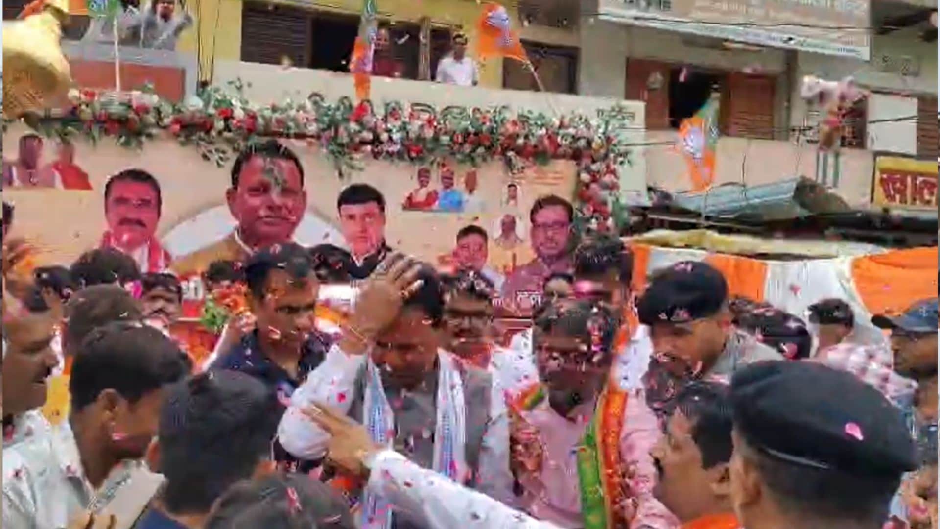 भाजपा नेता पंकज चौधरी का सोनभद्र में स्वागत