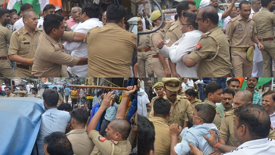 Congress protests against the theft of offerings at Shri Ram Temple