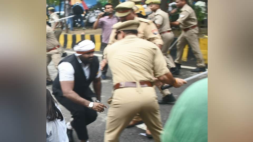 Uproar at the Collectorate: SSP rained down slaps—beating protesters first, then a lawyer