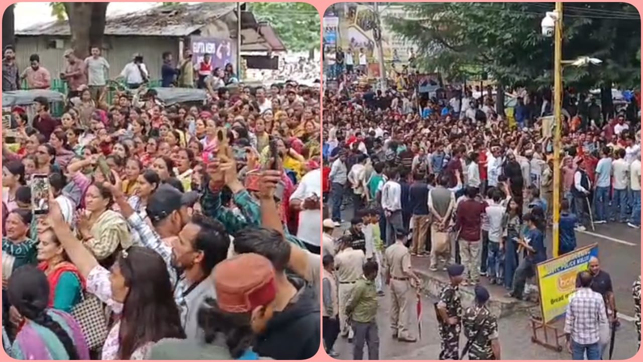 कुल्लू में जोरदार प्रदर्शन।
