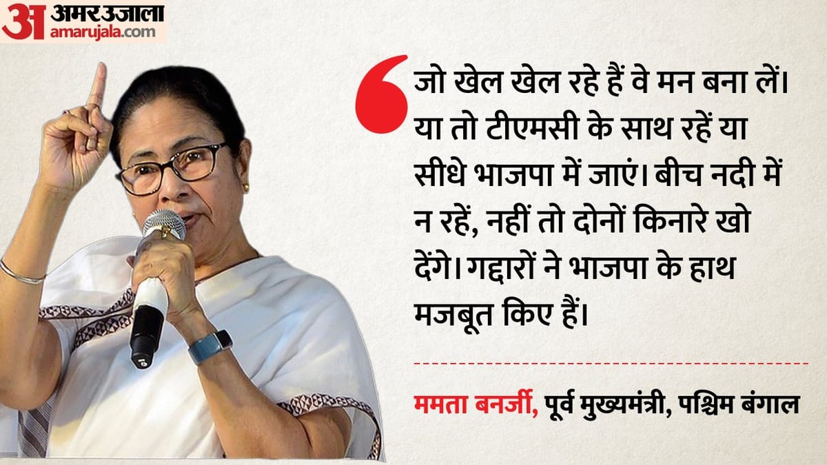 'साथ रहो या भाजपा में जाओ': TMC के बागी नेताओं पर भड़कीं ममता बनर्जी,बोलीं- विश्वासघात से बढ़े BJP के हौसले