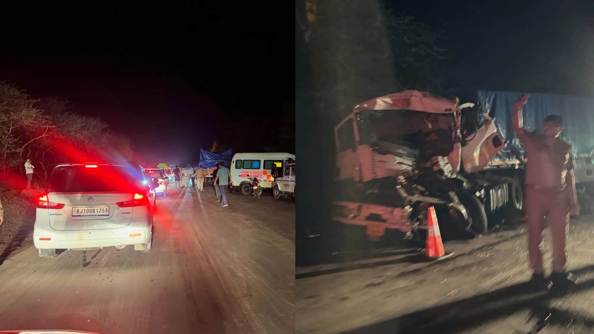 फतेहपुर शेखावाटी में एक के बाद एक टकराईं छह गाड़ियां ट्रक चालक की हुई मौत