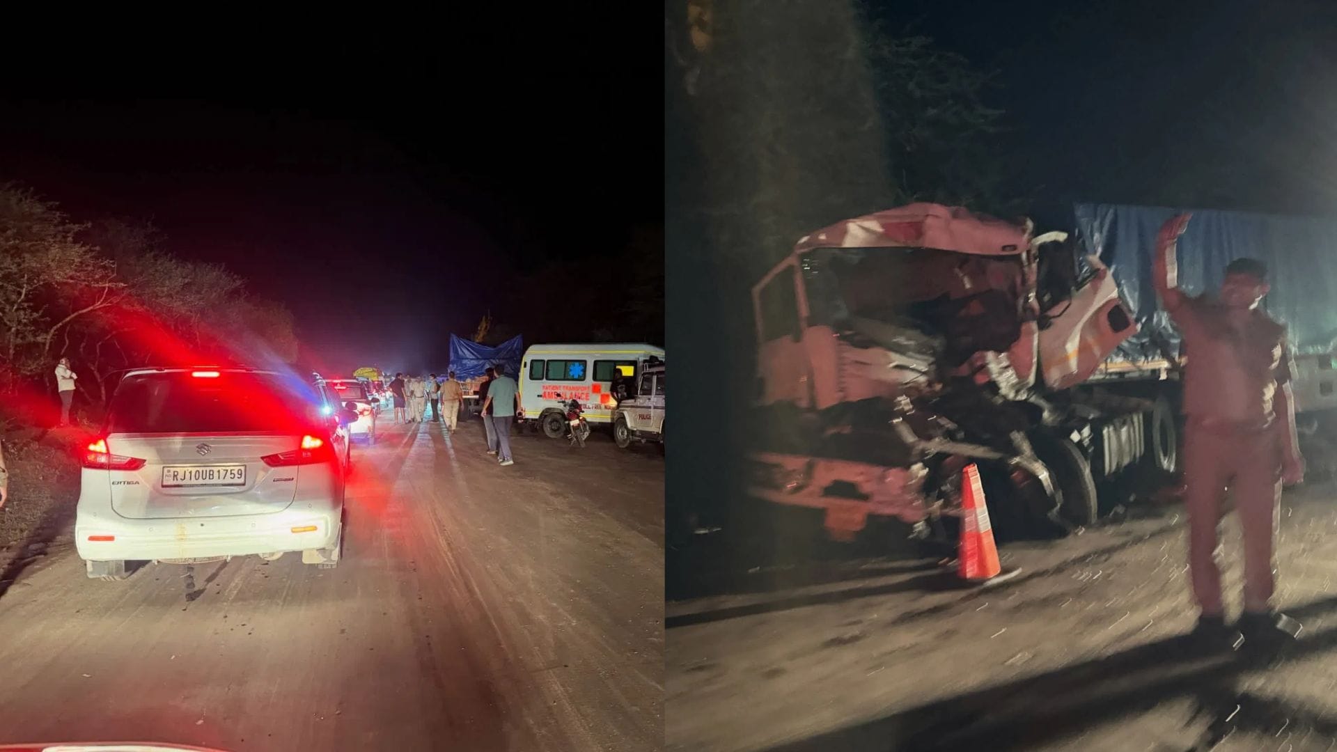 फतेहपुर शेखावाटी में एक के बाद एक टकराईं छह गाड़ियां ट्रक चालक की हुई मौत
