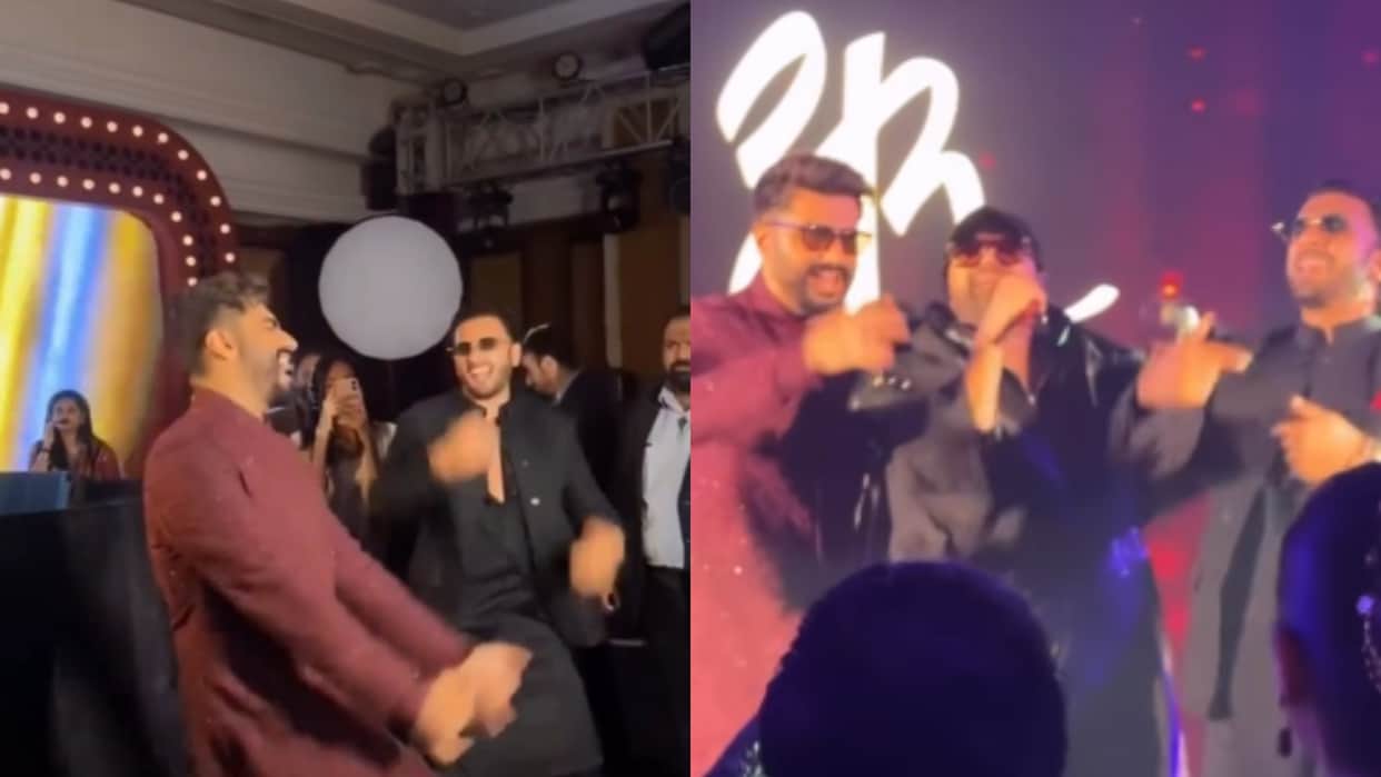 Ranveer Singh And Arjun Kapoor Dance At Anshula Kapoor Reception Function