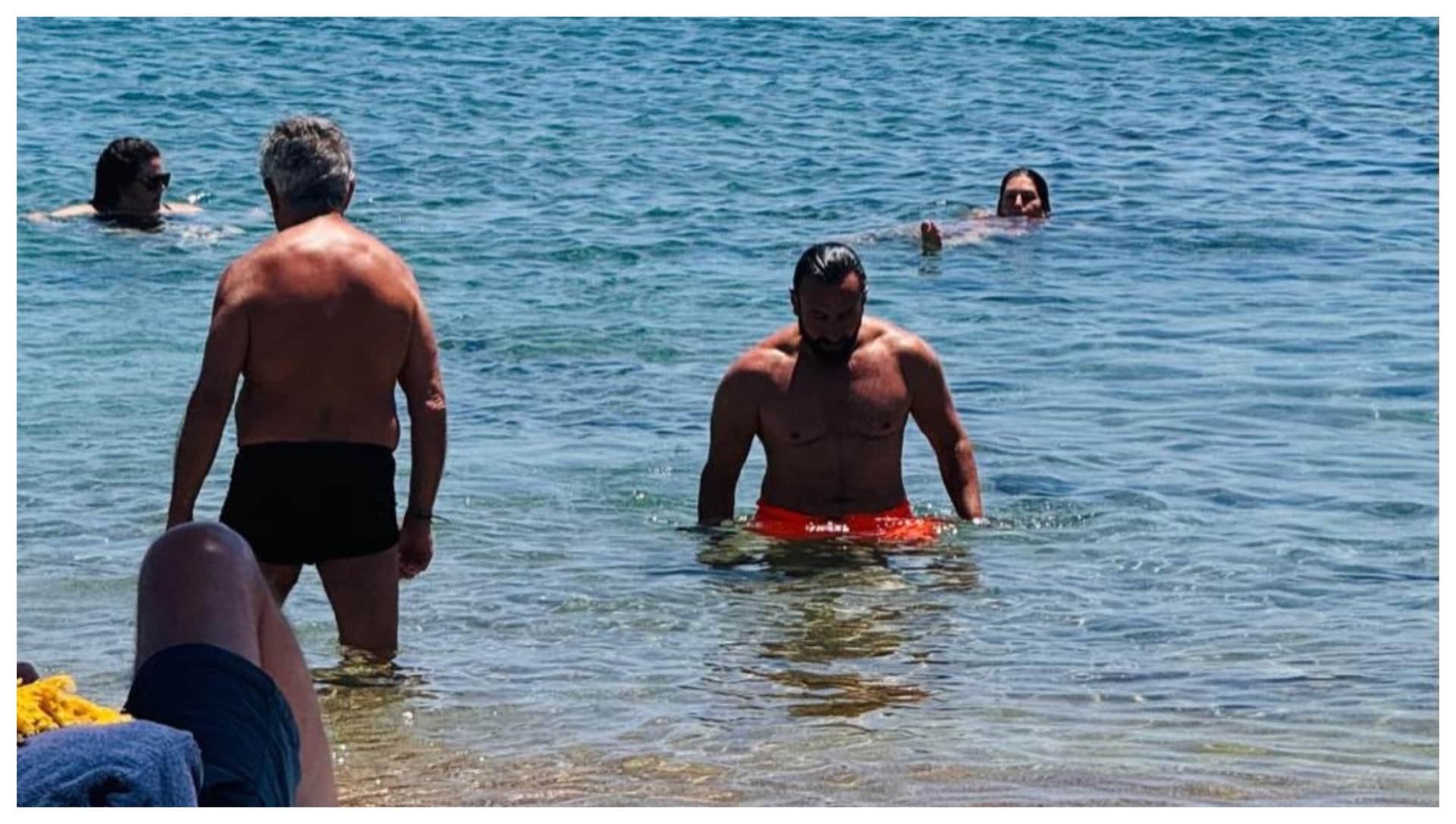 Kareena Kapoor clicks hot husband Saif Ali Khan walking out of the sea in his swimwear
