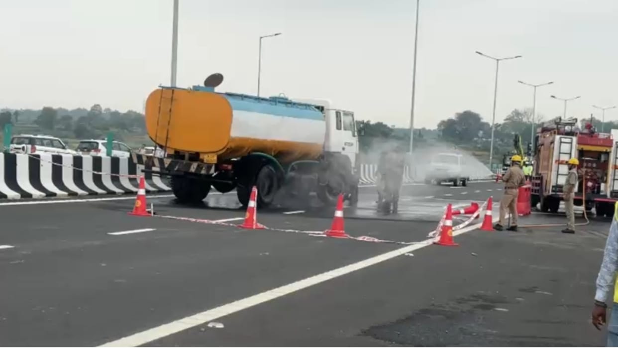 Mock drill on the Ganga Expressway in Badaun