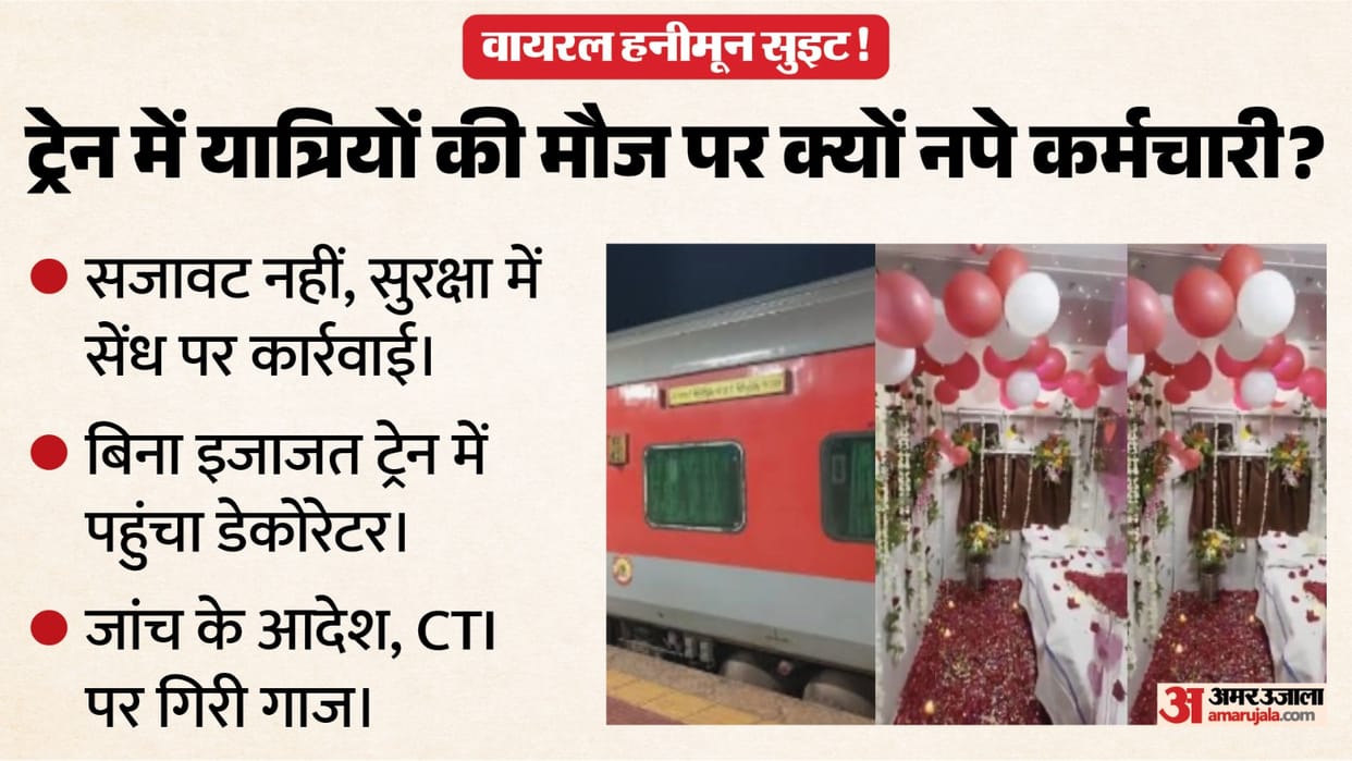 indian railways clarification on nandigram Express first ac coupe decoration viral video tte Suspended