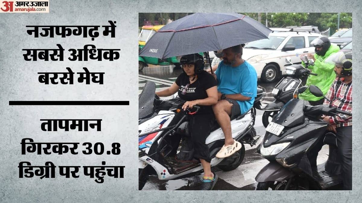 दिल्ली-NCR में झमाझम बारिश: रुक-रुककर बरसात का सिलसिला जारी, जाम-जलभराव ने किया मजा फीका, कल भी बरसेंगे बदरा