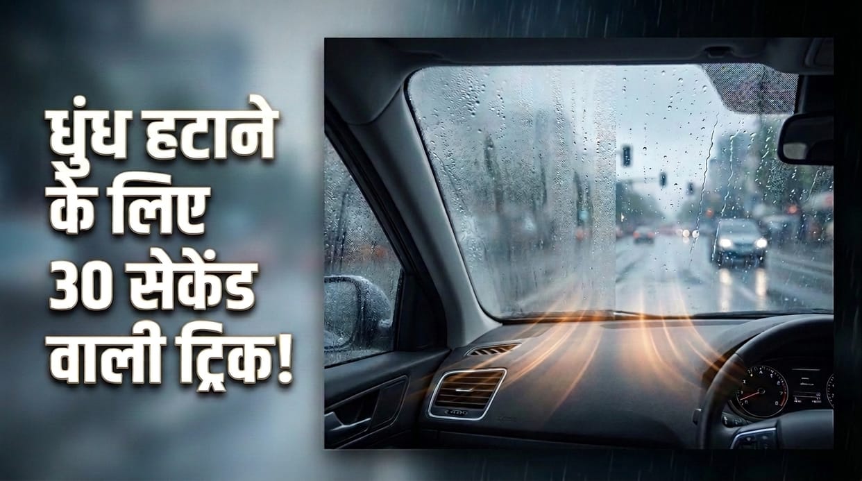 How To Remove Fog From Car Windshield In Rainy Season Car Hack: 30-Second AC Heater Trick