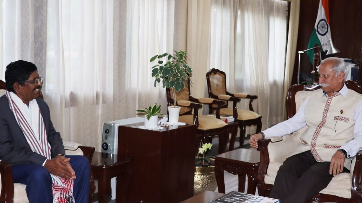 rajiv gandhi university new vice chancellor shivraj meets governor kt parnaik research innovation