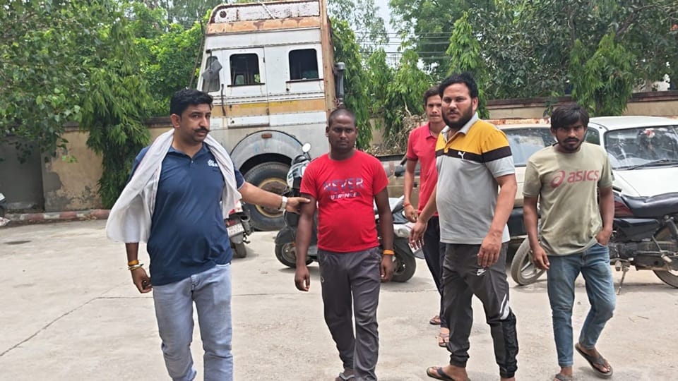 Accused father arrested in Rohtak for slamming a young girl onto the road.