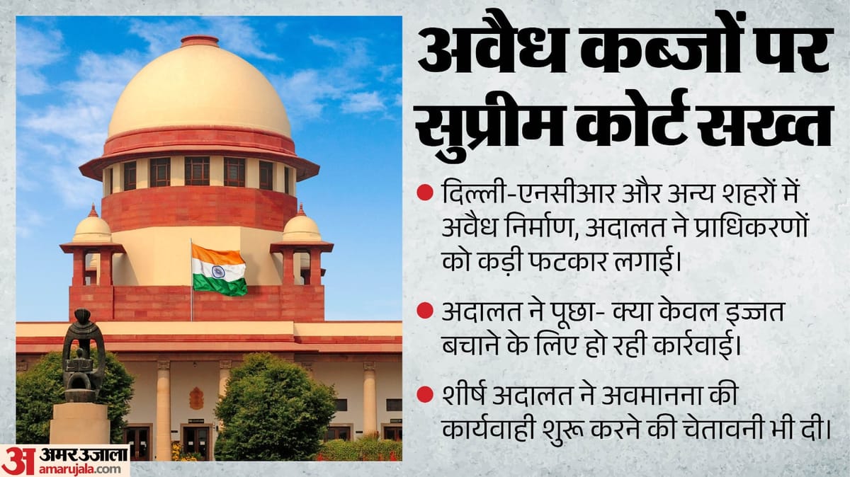 SC: अवैध कब्जों पर सुप्रीम कोर्ट सख्त; अधिकारियों की मिलीभगत पर जताई नाराजगी, पूछा- क्या कार्रवाई हुई?