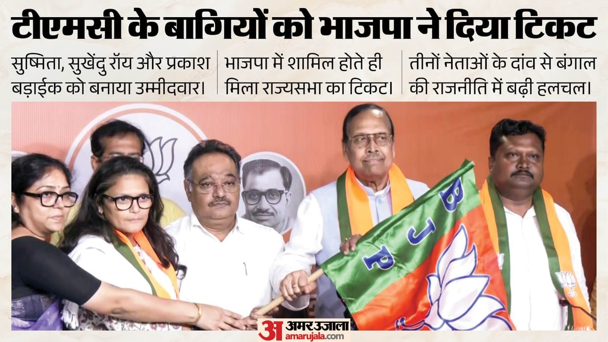 rajya sabha by election BJP Candidates List Sukhendu Sekhar Roy Sushmita Dev