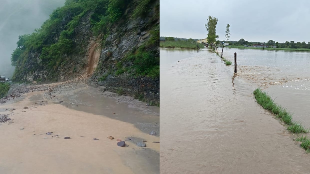 Uttarakhand Weather News Delhi-Yamunotri Highway Blocked Due to Debris  Rain Flood situation in Haridwar