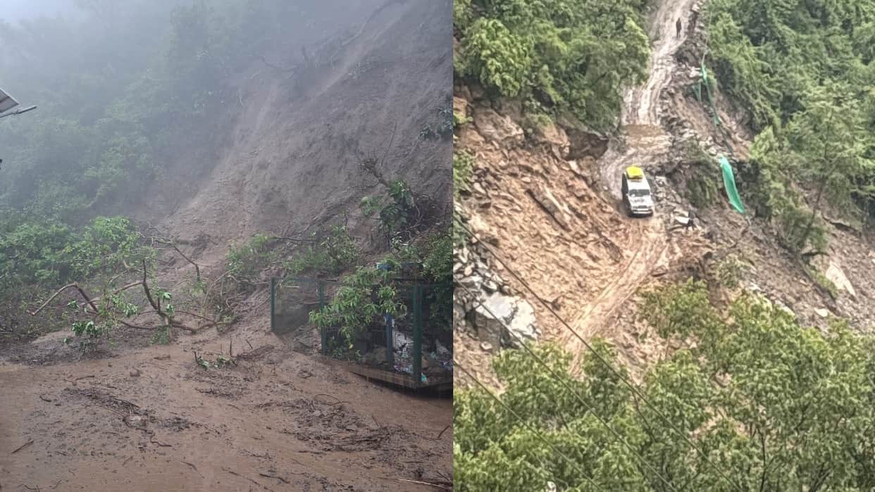 Weather Debris Blocks Roads Near Neelkanth Rishikesh Traffic Affected Movement Disrupted on Yamunotri Highway