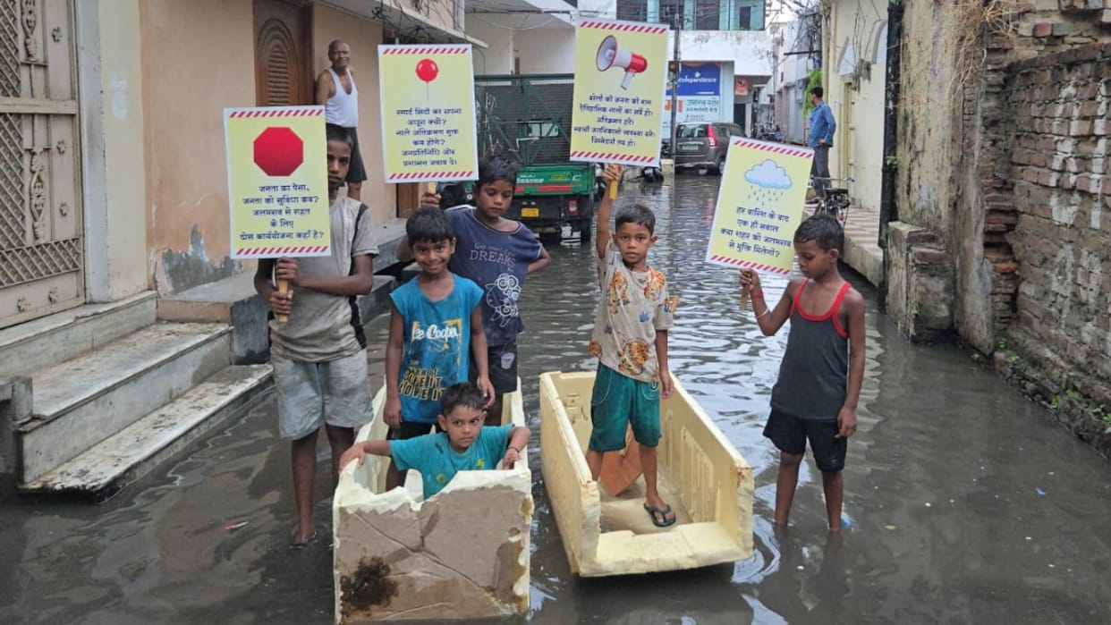 Heavy rain causing waterlogging on Smart City roads in Bareilly