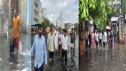 Aligarh rain causes water logging