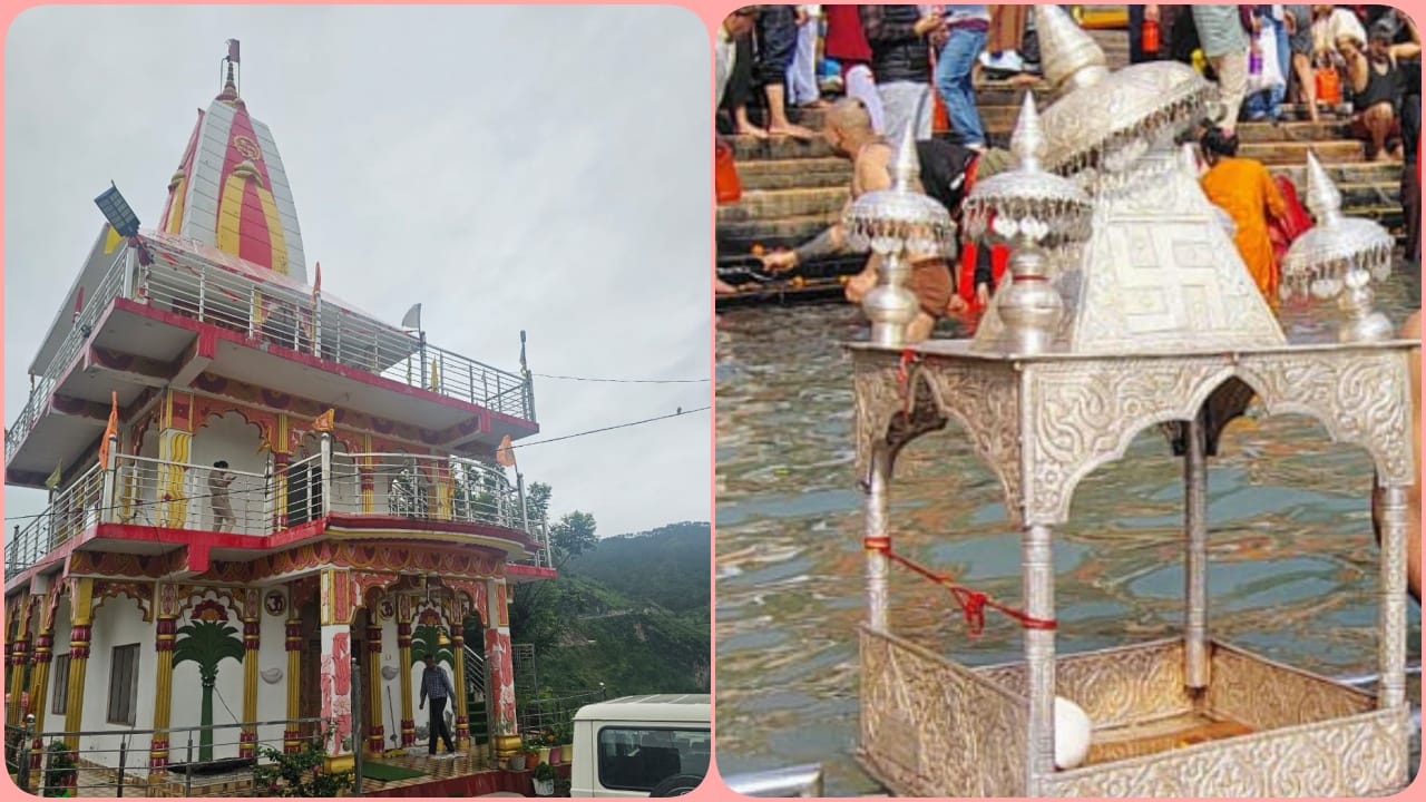गणेश मंदिर/ मंदिर से चोरी की गई पालकी। फाइल फोटो