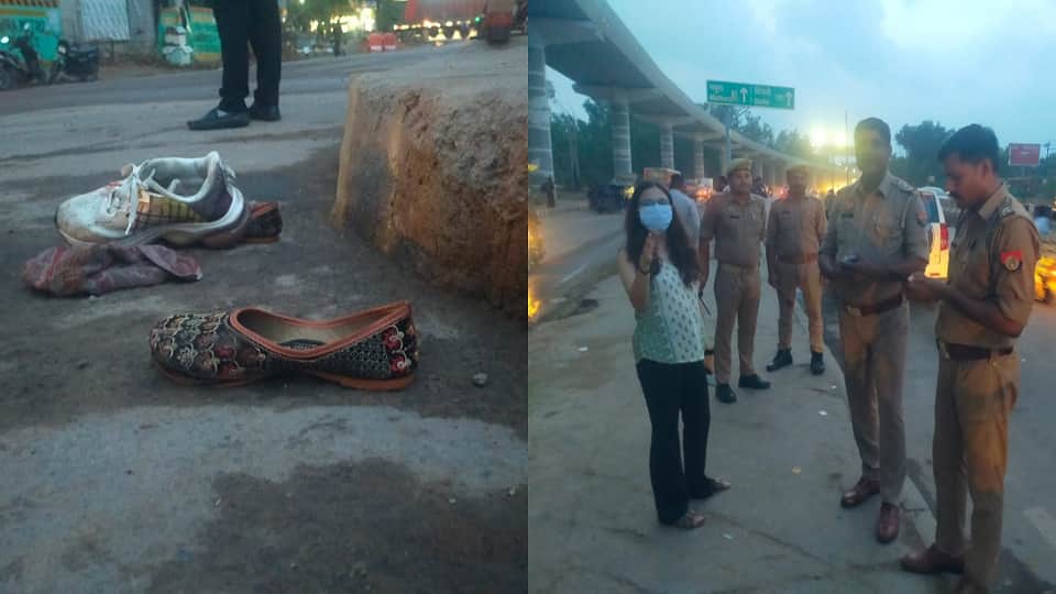 Two people died after truck hit bike rider in front of ISBT in Agra