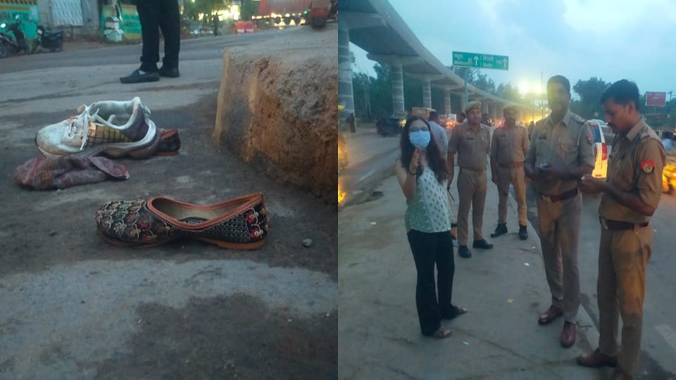 Two people died after truck hit bike rider in front of ISBT in Agra