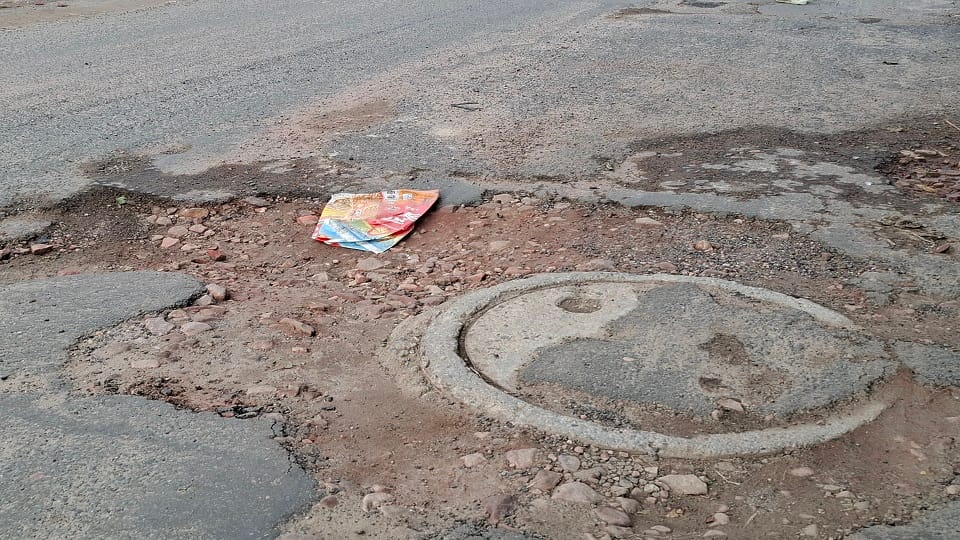 First Monsoon Rain Exposes Cracks in 200 Crore Road Projects