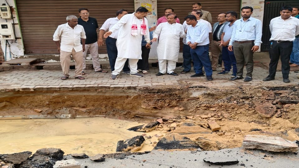 First Monsoon Rain Exposes Cracks in 200 Crore Road Projects