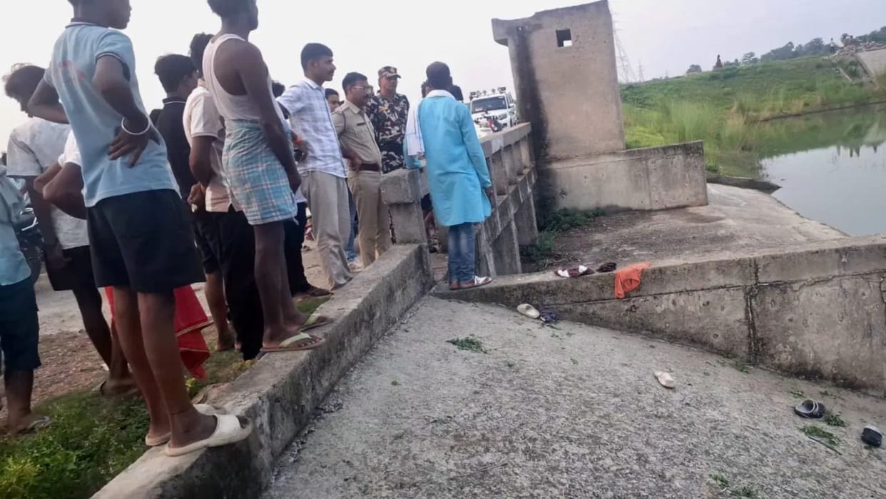 Bihar news thee children met to bath and tragic death by drowning in the kanti ntpc dam police investigate