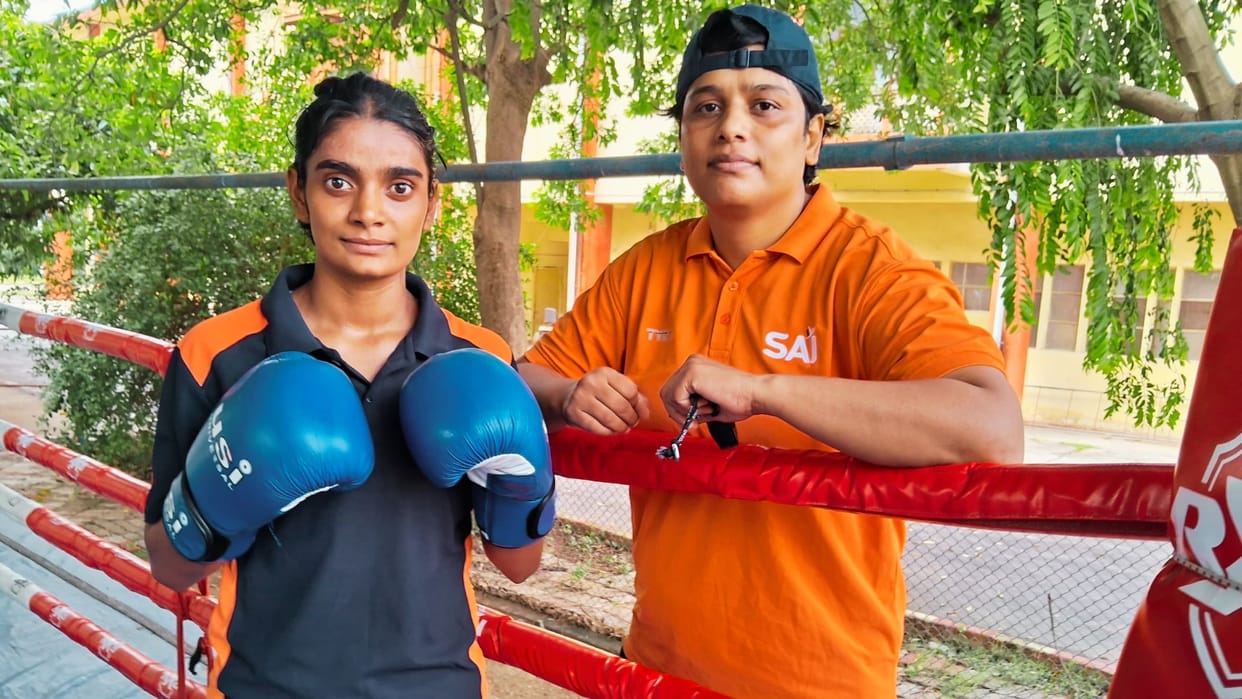 BHU student Kajal trains at SAI center for Khelo India Boxing competition in varanasi