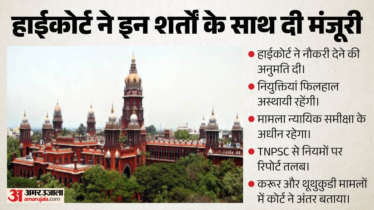 Madras High Court gives green flag to provide government jobs to victims families of Karur Stampede