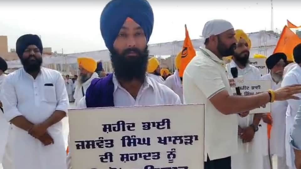 सतलुज पर रोक के खिलाफ एसजीपीसी का रोष मार्च