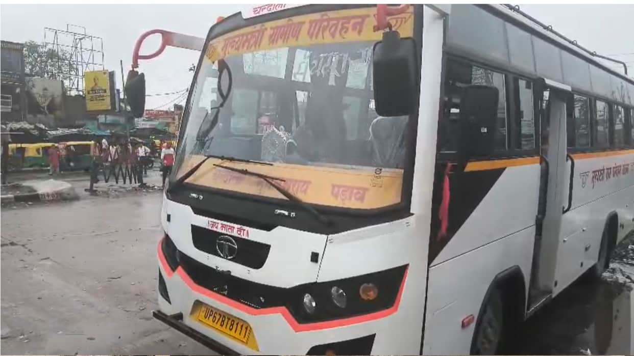Roadways bus ran from Padav to Dharauli for the first time in chandauli