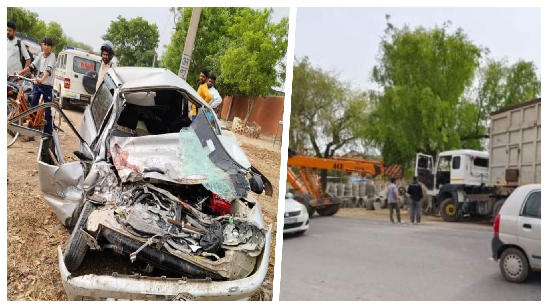 एनएच 62 पर हुआ भीषण सड़क हादसा