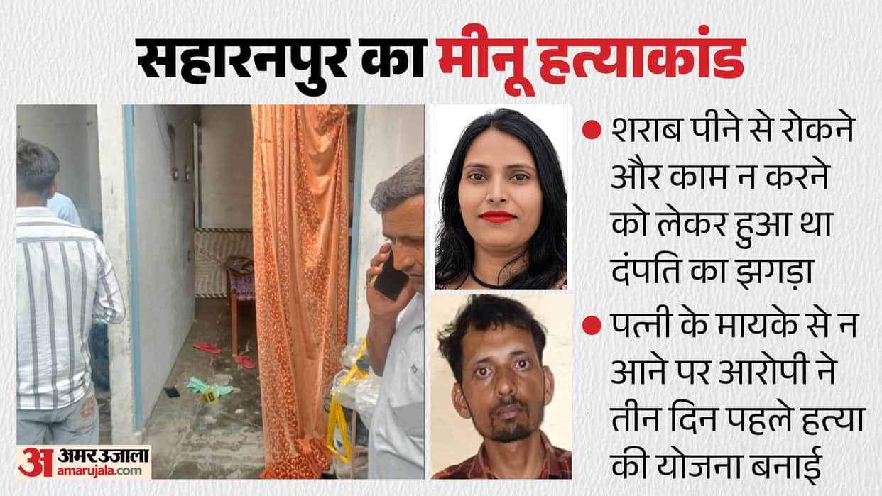 saharanpur murder Meenu distressed by her husband alcohol addiction which is why she left for her parents home