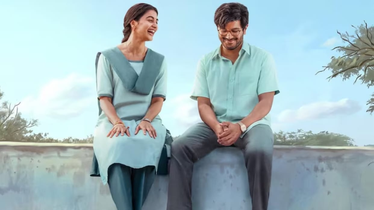 Dulquer Salmaan reveal his new film poster Pooja Hegde will romance in Sri Sri