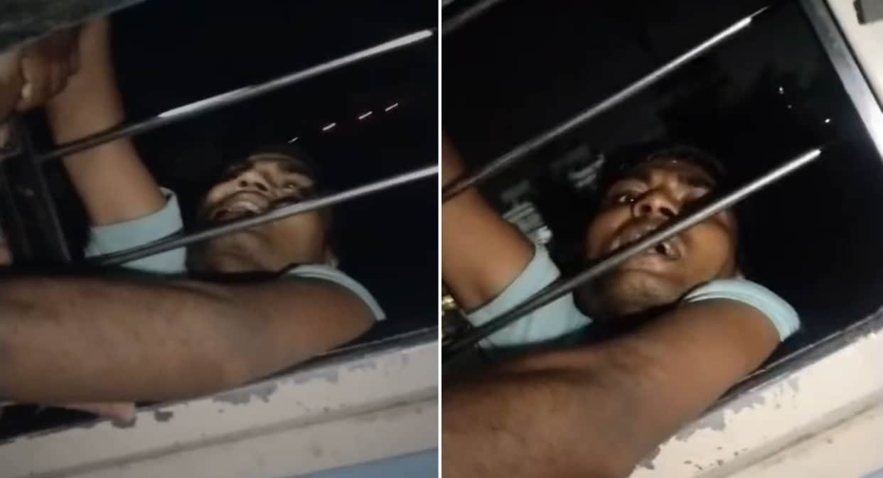 Bihar news Accused was hanging from the window; GRP nabbed him at Khagaria station.