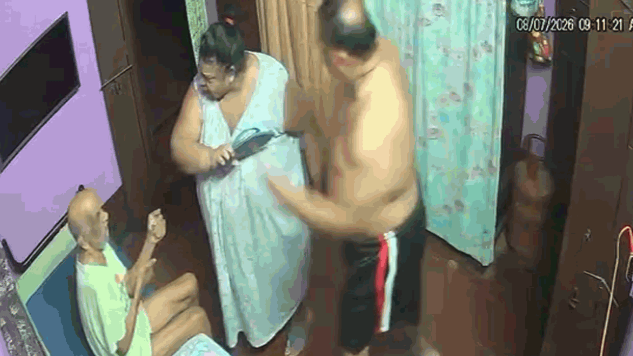 Shocking cruelty by son and daughter-in-law in Goa: father beaten with slaps and slippers video goes viral