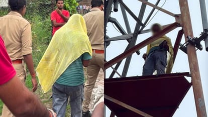पुलिस ने किशोरी को सुरक्षित नीचे उतारा।