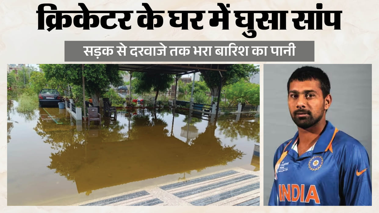 Snake Enters Former India Cricketer Praveen Kumar's House Amid Waterlogging in Meerut
