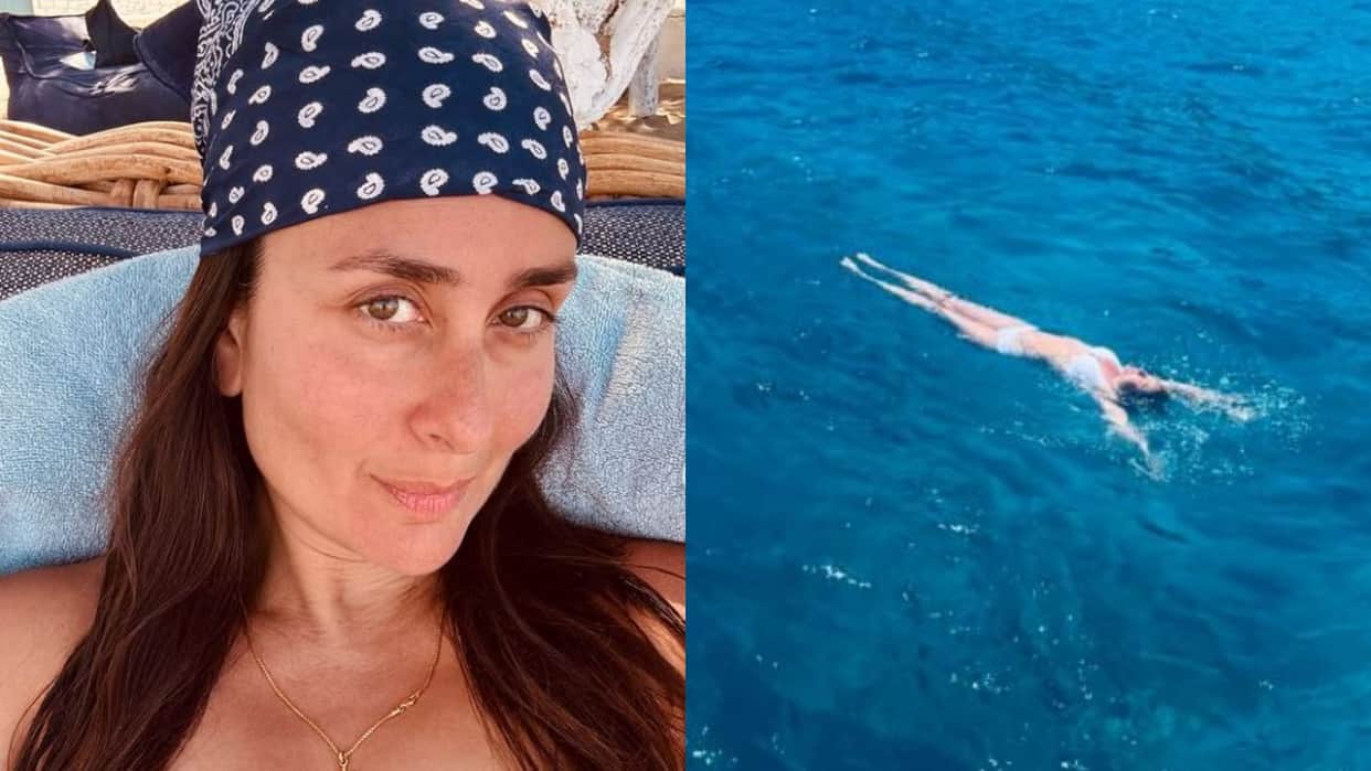 Kareena Kapoor Swims In A White Bikini In The Sea During Her Greece Vacation